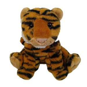 Golden Bear Co Tiger Plush Stuffed Animal Sitting Zoo Seoul Korea Vintage 12"